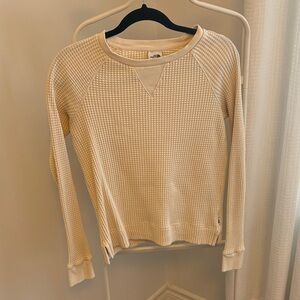 The North Face Beige Waffle Knit Pullover